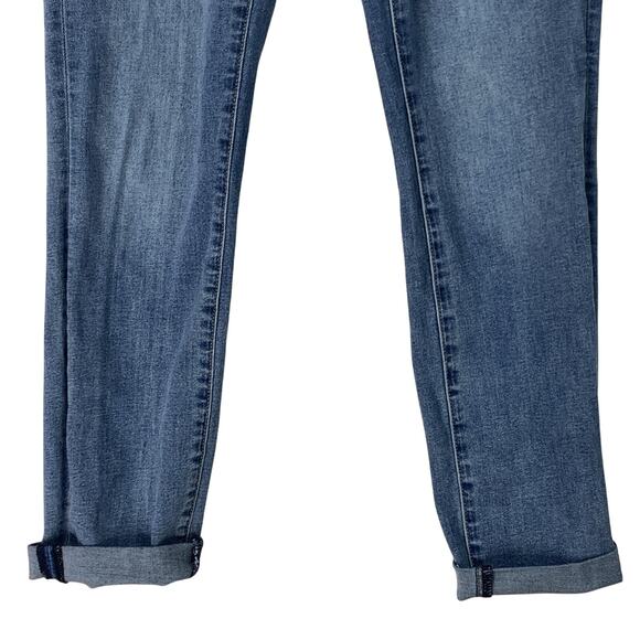 Ashley Mason Jeans Womens 5 Blue Denim Slim Cuffed Gathered Waist Accent - Picture 3 of 9